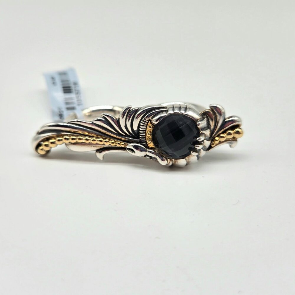 Stephen Webster Two Tone Sterling Silver & Gold Cat Eye Two-Finger Ring | Rare
